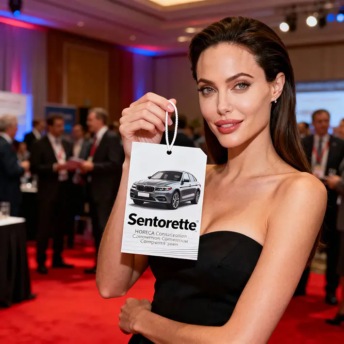 Személyre szabott autóillatosítók: díj-ajándéktárgy versenyekhez, konvenciókra és Horeca versenyekhez﻿﻿